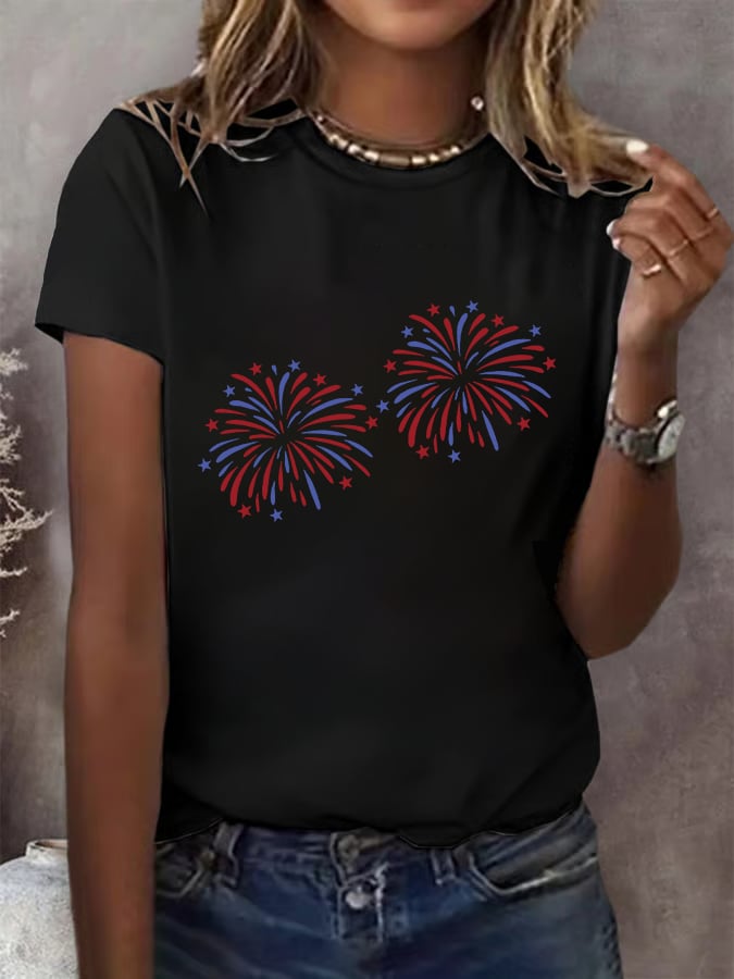 Funny 4th of July Firework  for Women  T-Shirt