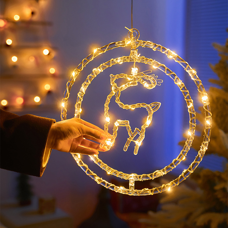 🎄🎅 15.74 in Large Size Rotatable 3D Waterproof Christmas LED Lights Decoration - USB + Remote Control