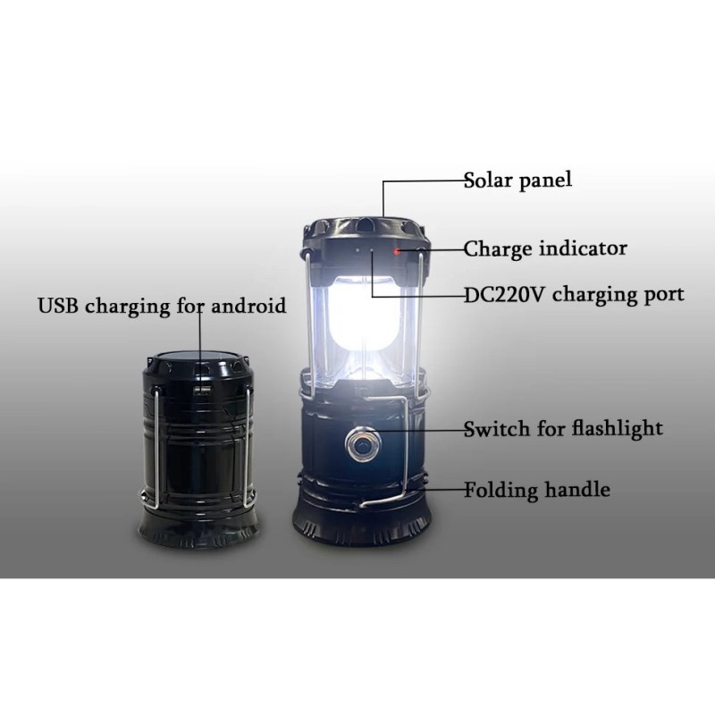 3-IN-1 CAMPING FlAME LANTERN, PORTABLE OUTDOOR LED LANTERN FLASHLIGHTS