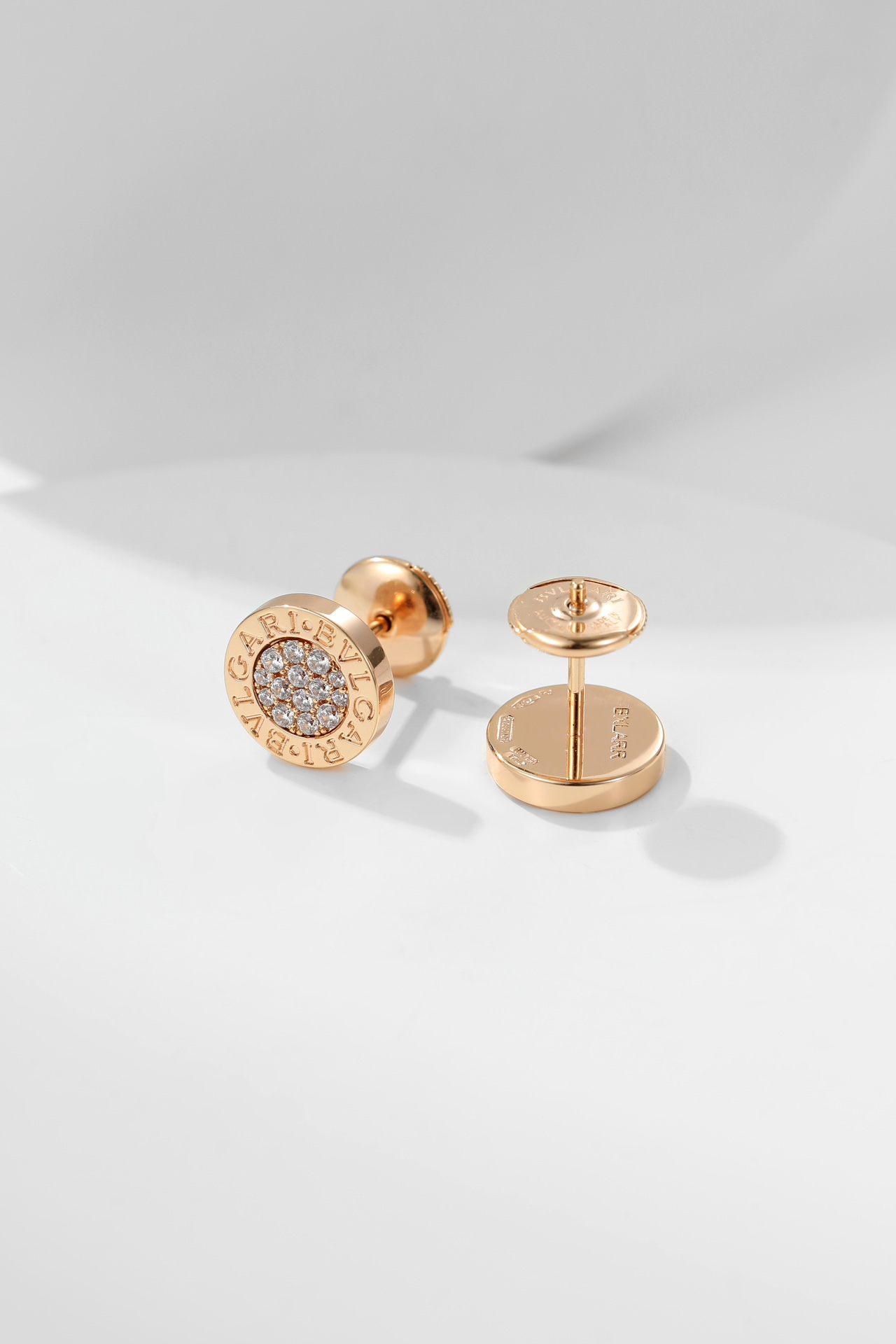 Bulgari Full Diamond Disc Earrings