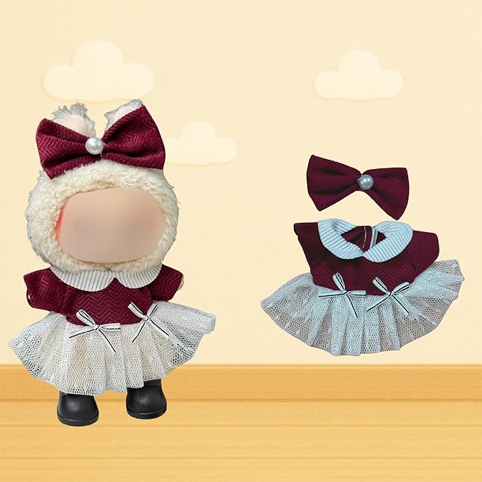 3 Sets of Doll Clothing for 15 and 17cm Dolls , 3 Sets of Outfits deisgned for Both 15 and 17cm Sitting and Standing Dolls. Dolls NOT Included.