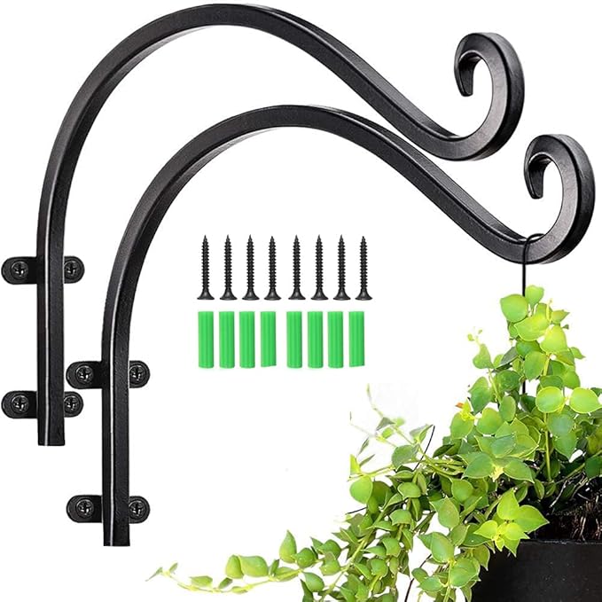 ⚡⚡Hand Forged Metal Hanging Plant Stand（16in）