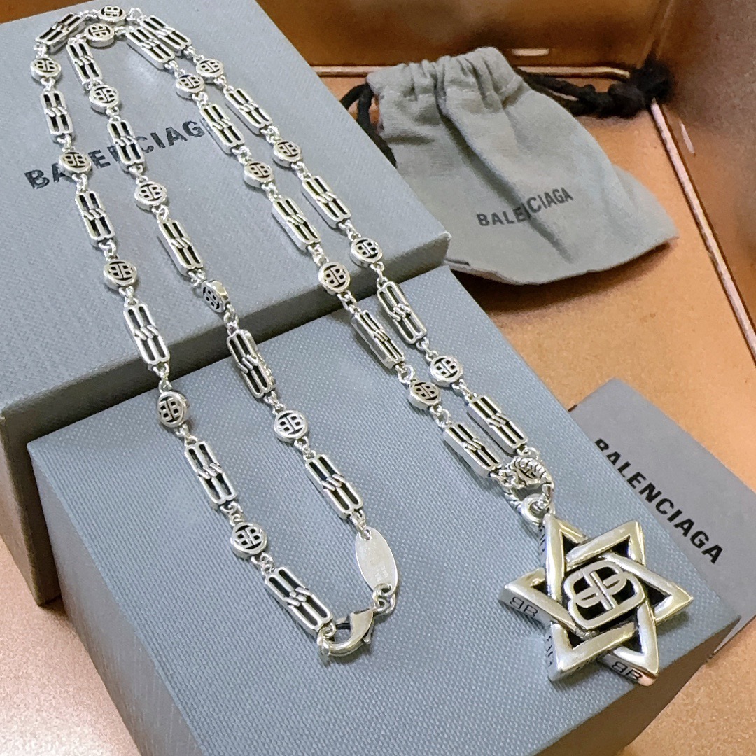 Balenciaga six-pointed star chain necklace