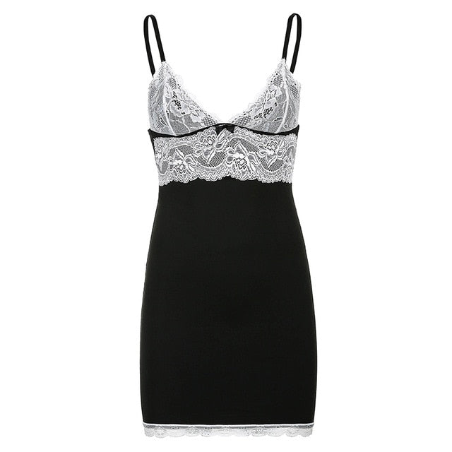 Lacy Bow Mini Dress