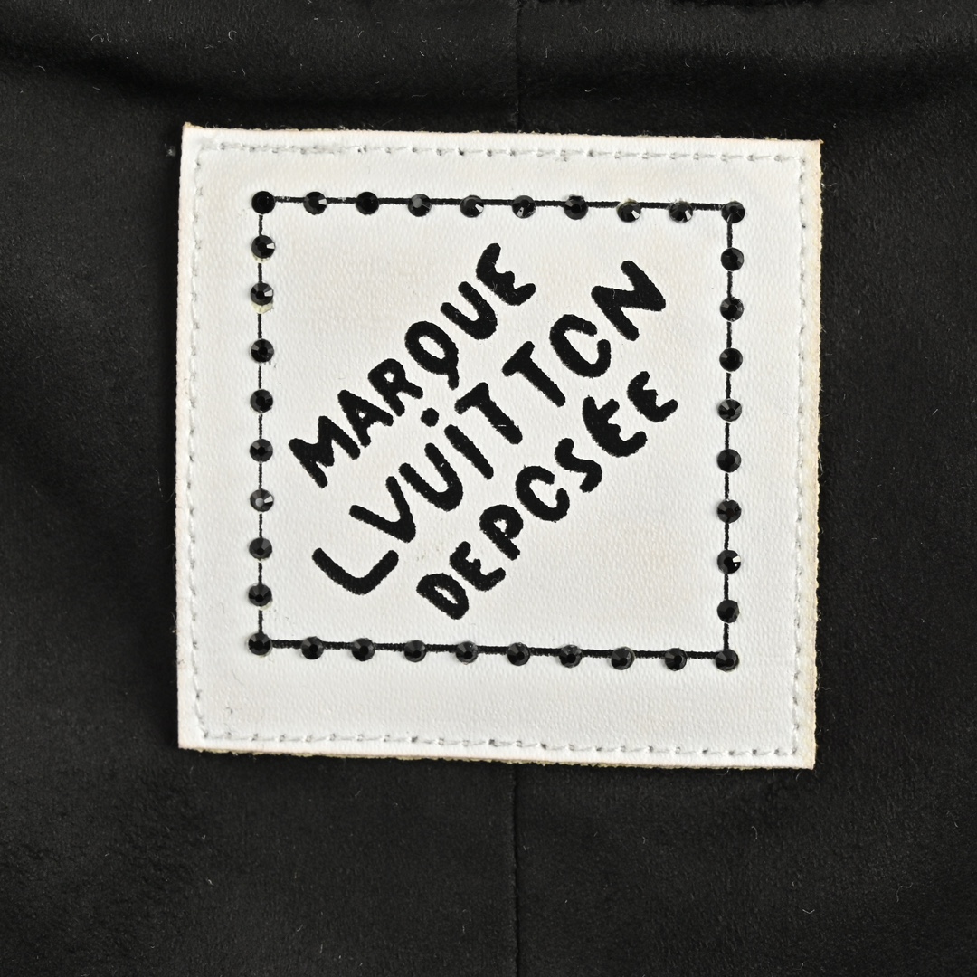 Louis Vuitton 24Fw rhinestone clover logo suede baseball jacket