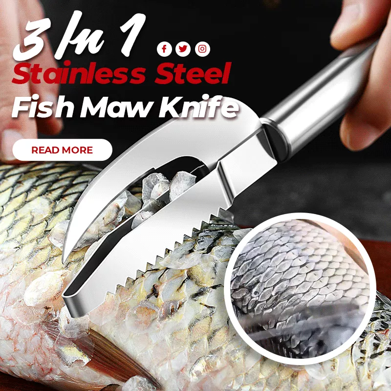 (💥Last Day Promotions-50% OFF)-Fish Knife Cut/Scrape/Dig 3-in-1--BUY 2 GET 1 FREE NOW