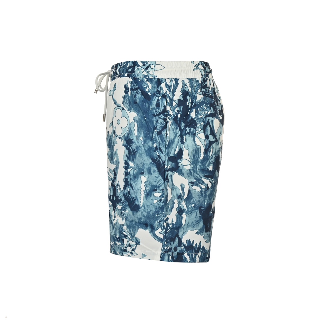 Louis Vuitton 24ss coral and seagrass print shorts