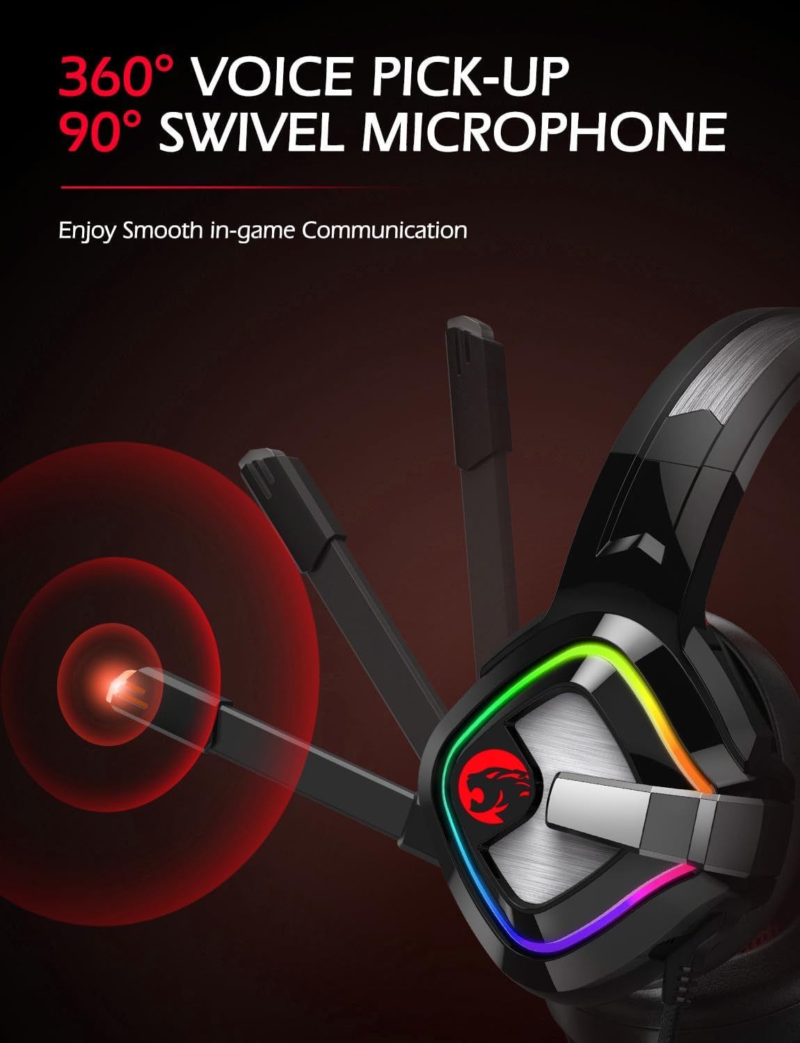 ZIUMIER Z66 Gaming Headset, Wired, Over-Ear, Noise Cancelling Mic, RGB Light, Stereo Surround Sound, Compatible with PS4, PS5, Xbox One, Laptop (Green)
