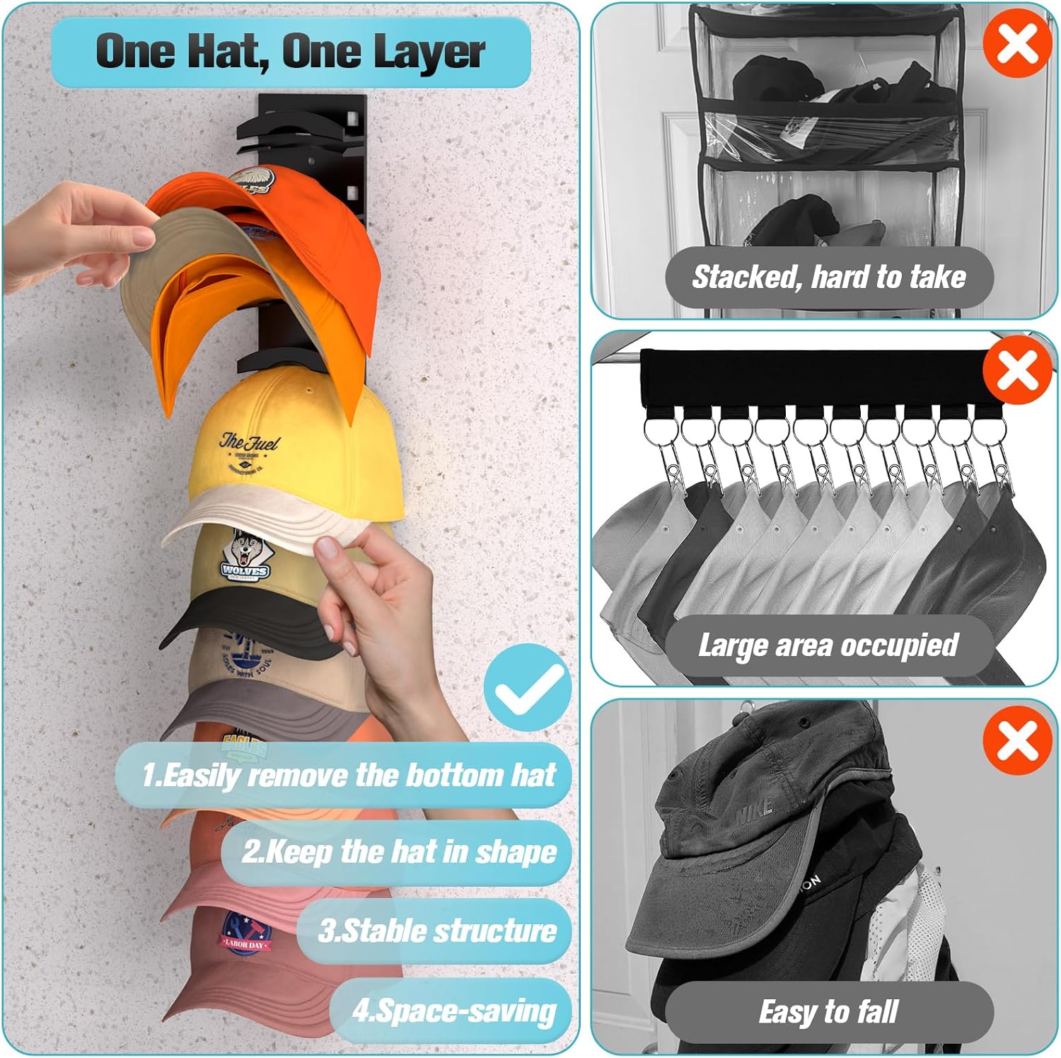 🔥On Sale🔥Hat Organizer for Baseball Caps