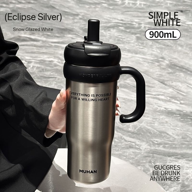 Giant insulated water bottle, large capacity, suitable for women, office workers, desktop cups, car cups, and men.