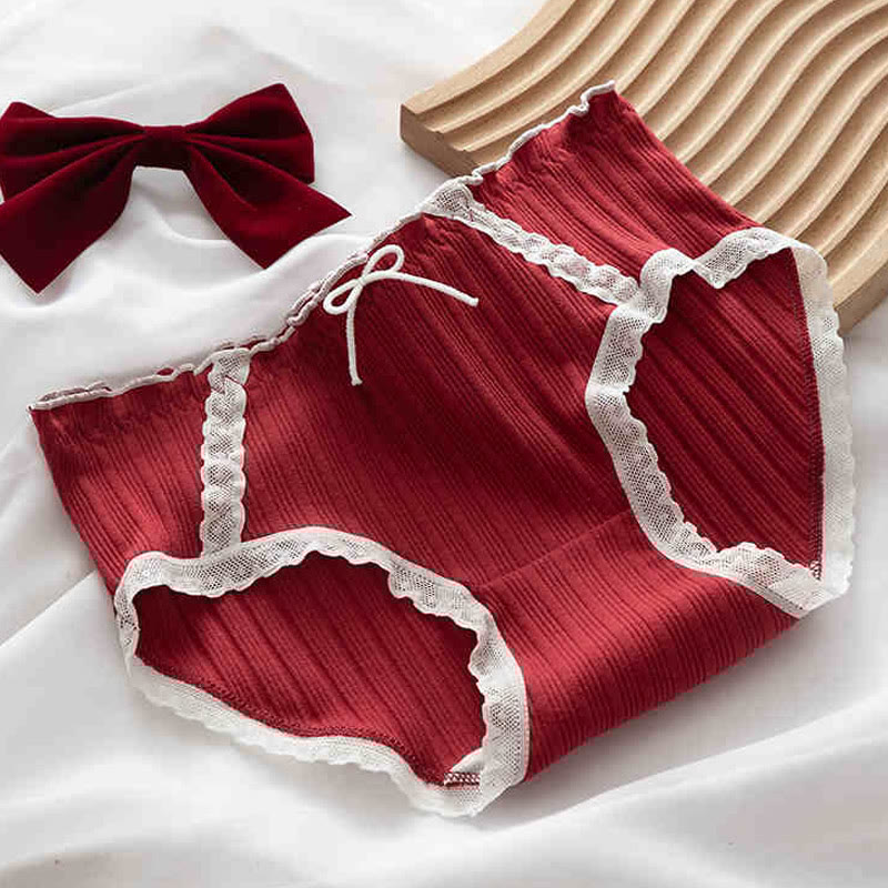 5 Pack Plaid Dot Bow Print Panty Set