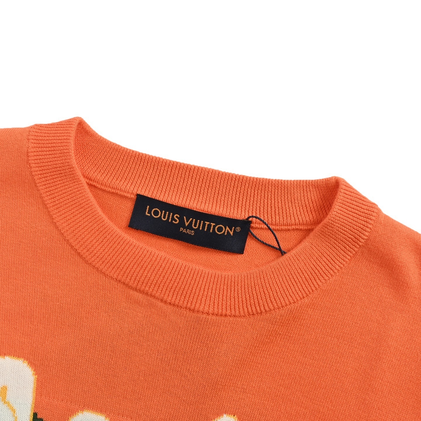 Louis Vuitton 25ss coconut jacquard orange knitted short sleeve