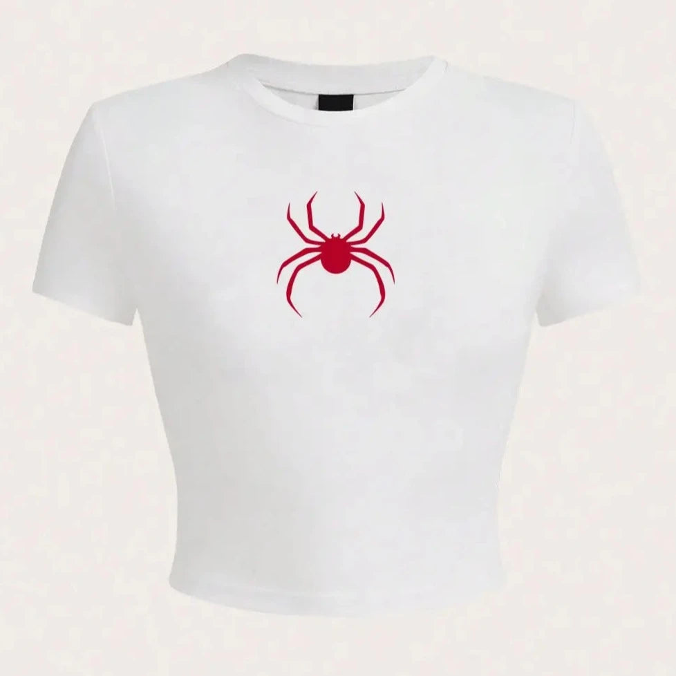Red Spider Crop Top