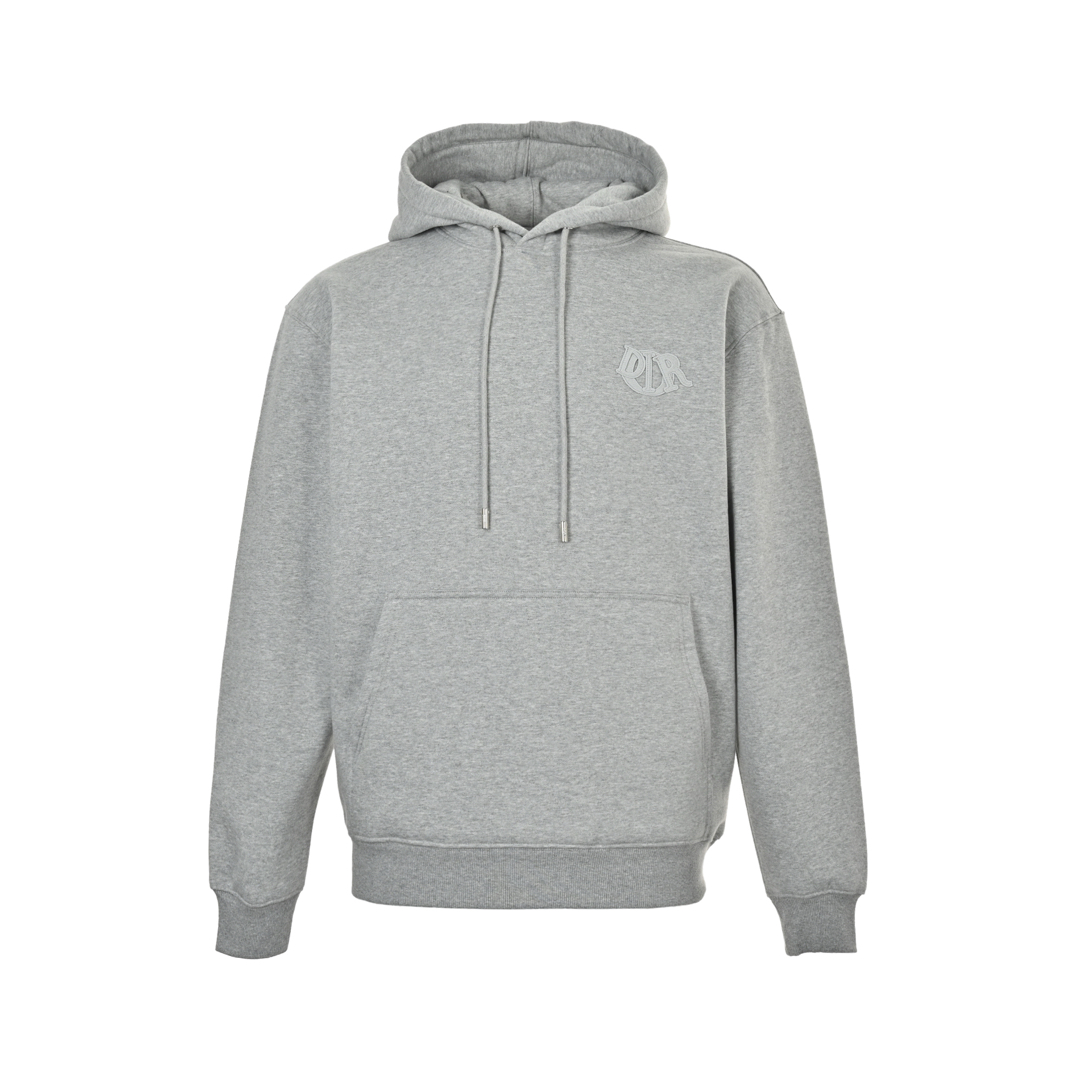 Dior 24Fw tricolor patch embroidered appliqué hooded sweatshirt