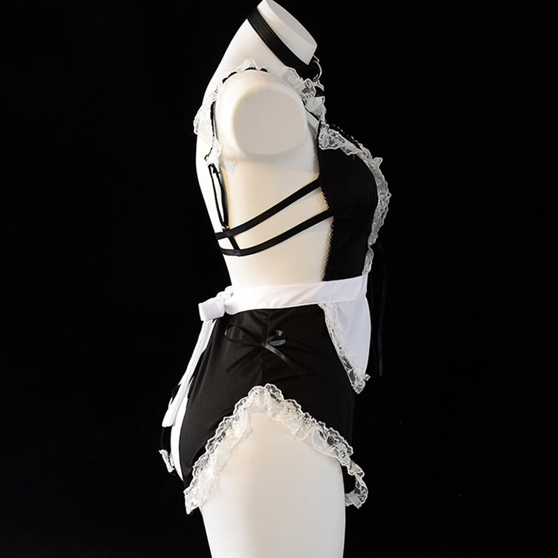 Cosplay Maid Lace Lace-up Lingerie Dress