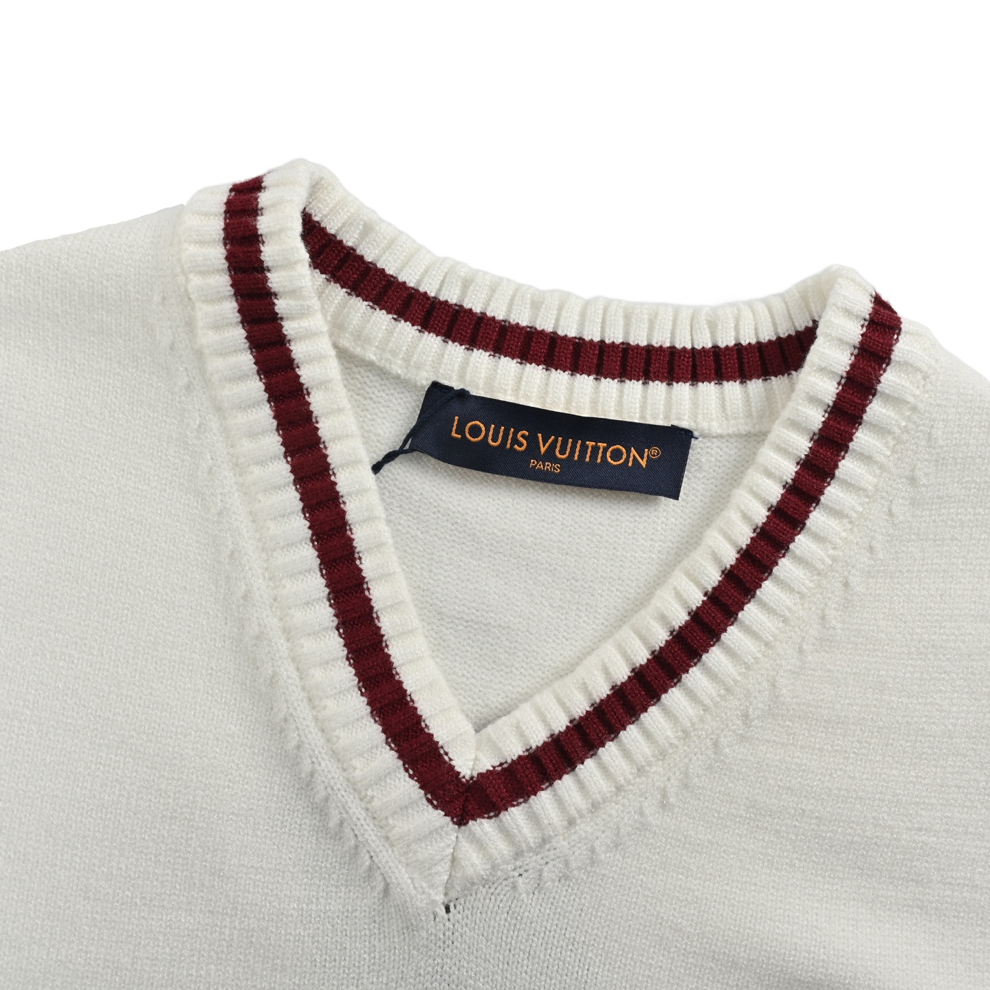 Louis Vuitton 25ss badge contrast lettering embroidered knitted vest