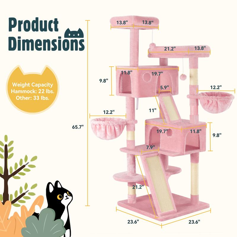Multi-Level Cat Tree Tower for Indoor Cats | Cozy Perches, Condos & Scratching Posts – Pet Furniture for Climbing & Relaxing