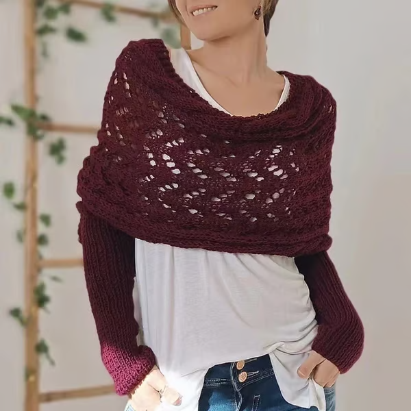 🔥Hot Save 49% OFF🔥Knitted Cable Wrap, Shrugs For Women, Knitted Wrap