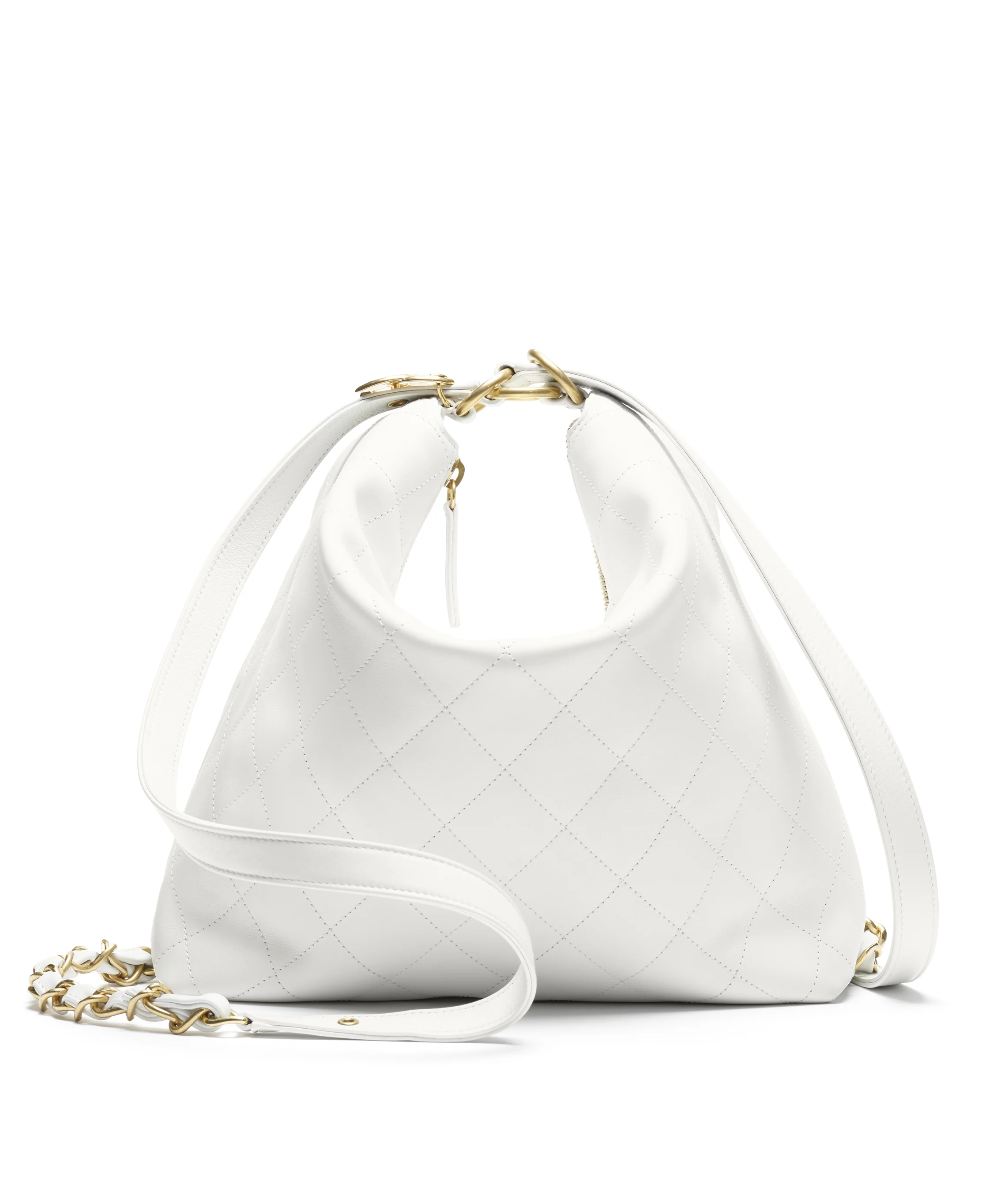 Chanel Large Backpack Calfskin & Gold-Tone Metal White AS5517-B20302-10601