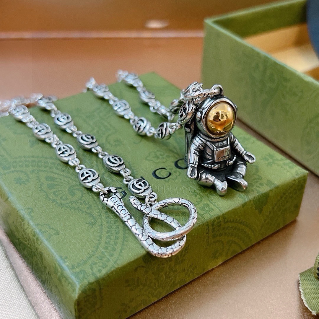 Gucci Anger Forest Series Astronaut Vintage Necklace