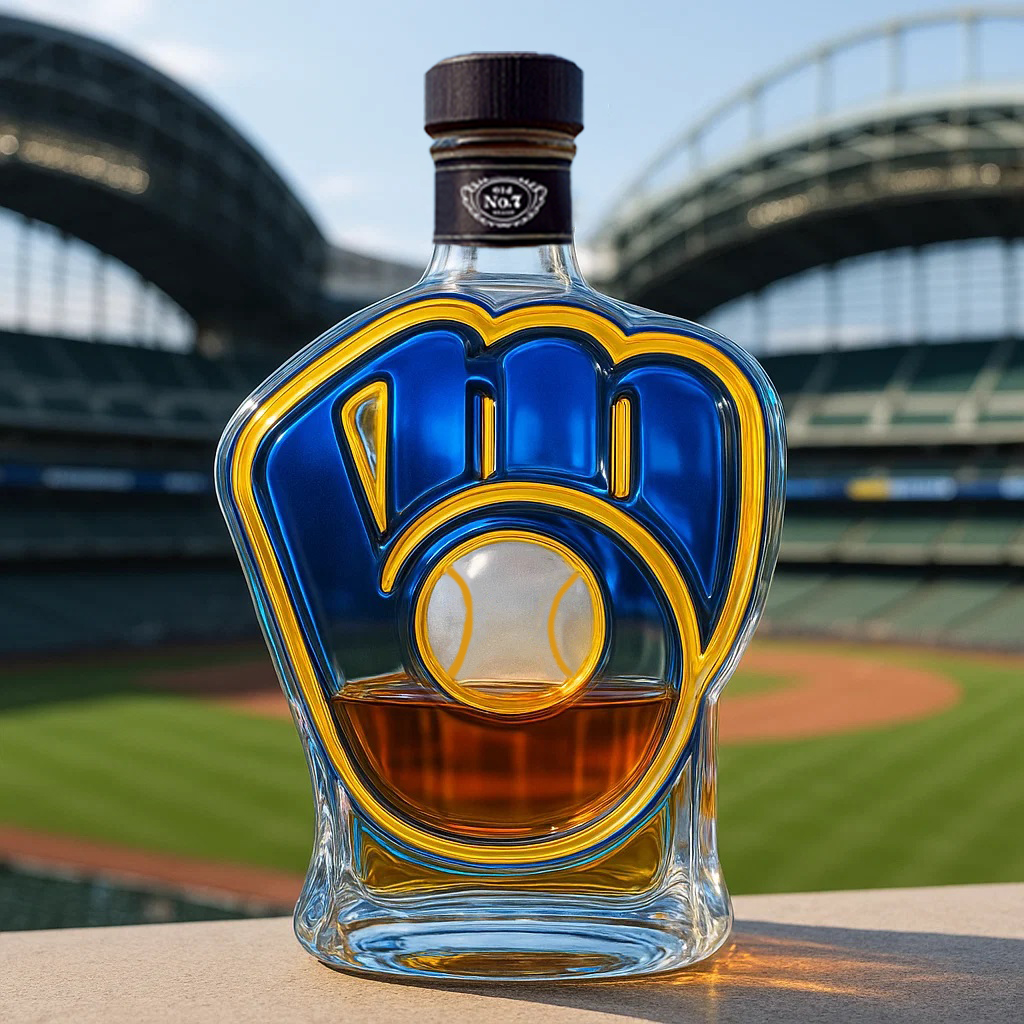 Milwaukee Brewers Whiskey Bottle
