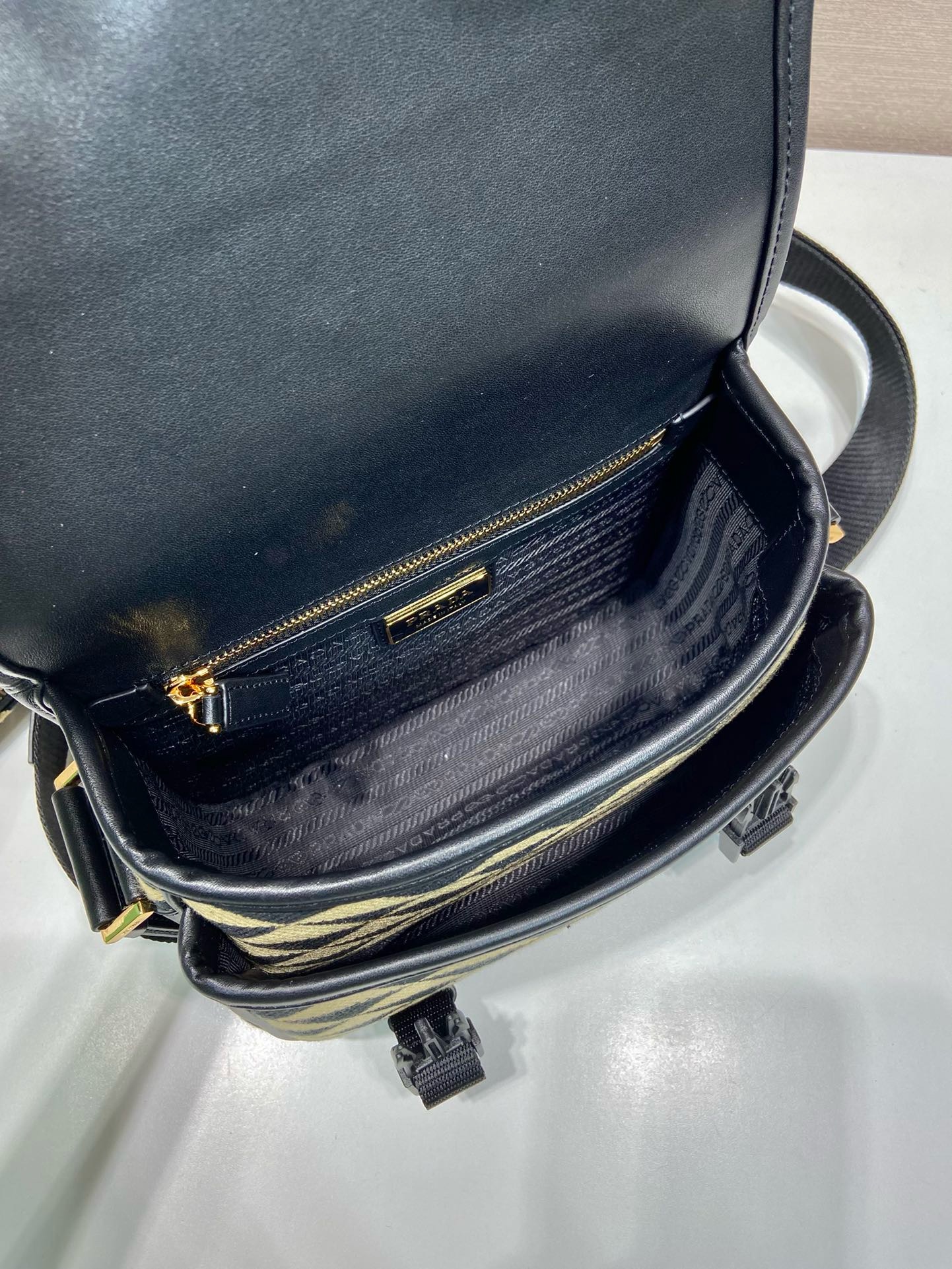 Prada Embroidered Fabric Messenger Bag 2VD034