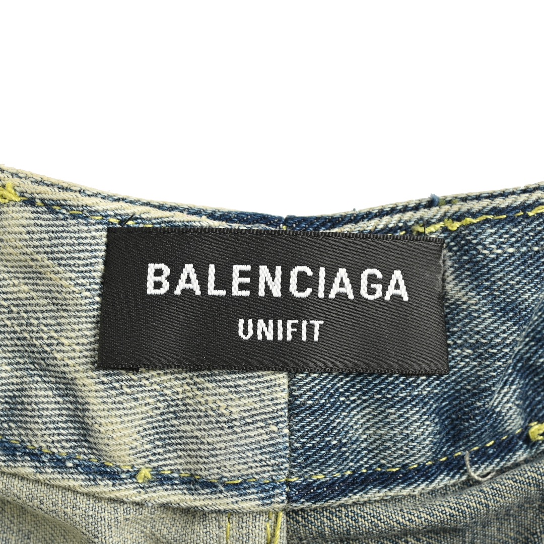 Balenciaga 24Fw paneled wide-leg jeans