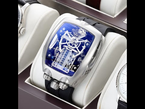 FM666 Automatic Skeleton Watch Anti Shock Business Tourbillon