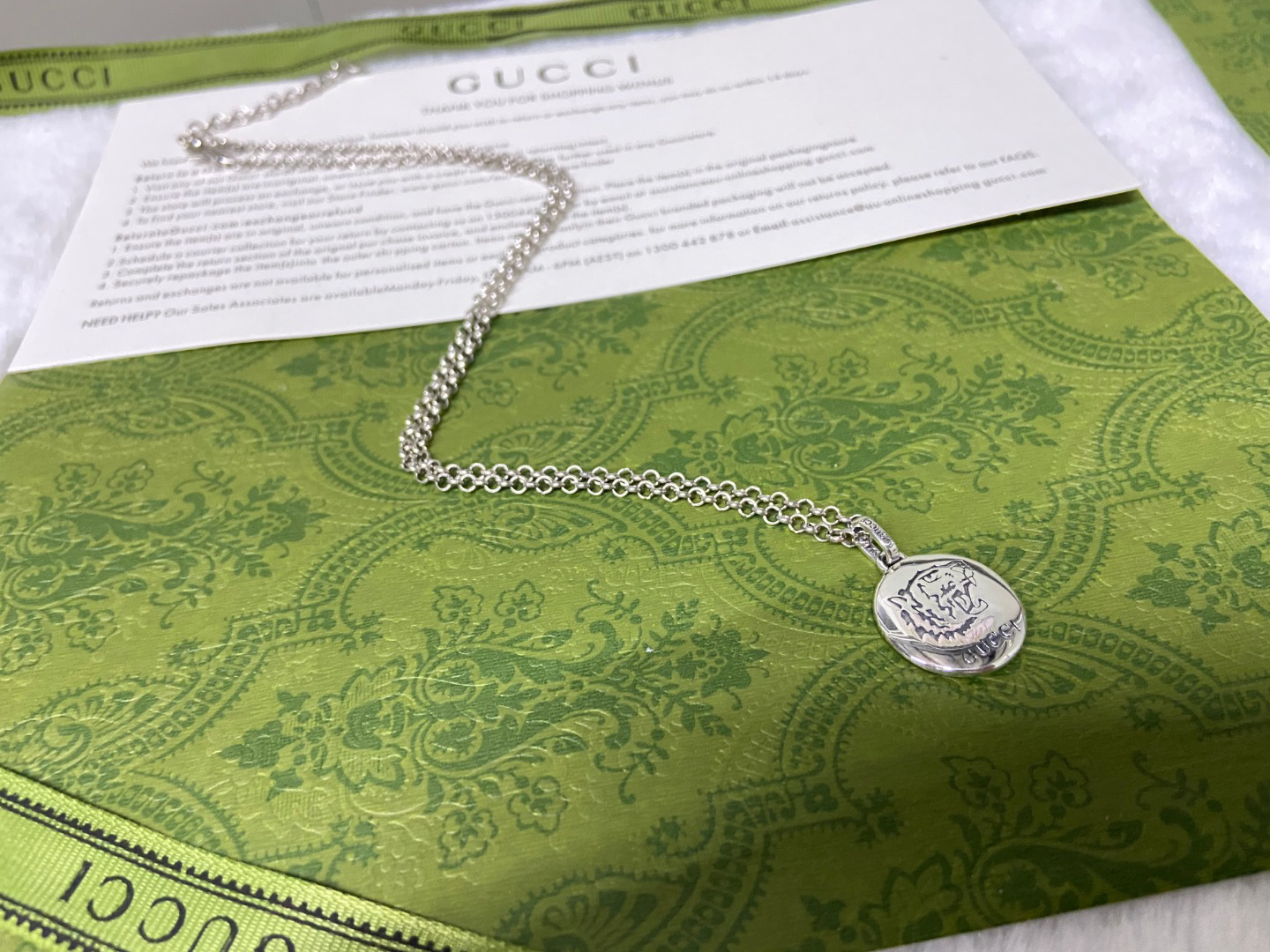 Gucci Fearless Tiger Head Necklace