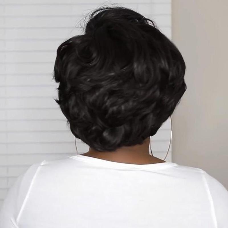 LunaWig N16 Sassy Short Curly Cropped Hair Wig for Black Women