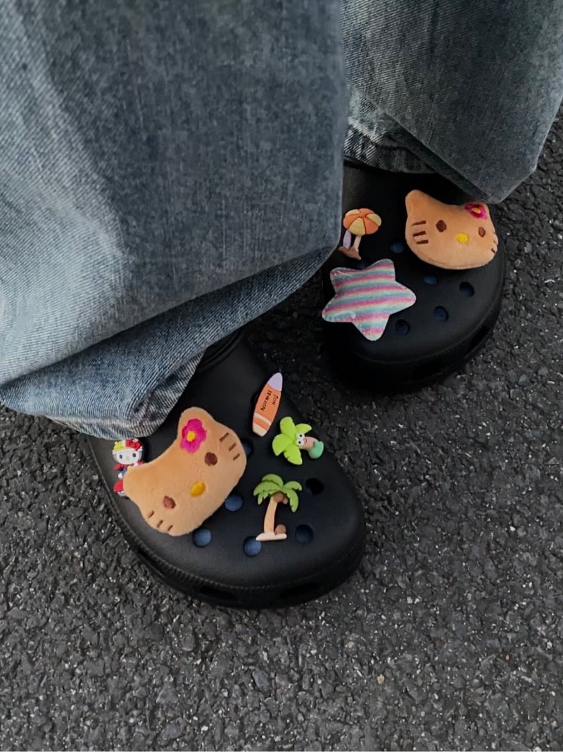 KT Charms Cute Pack Pins Shoe Decoration Croc Accessories for Croc Bags Clogs Slides