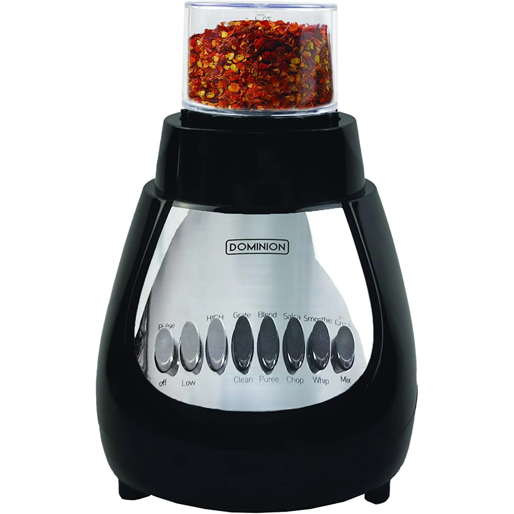 Dominion 10 Speed BlendMax Food Blender, Chopper and Grinder Combo, Black, 48 Ounces