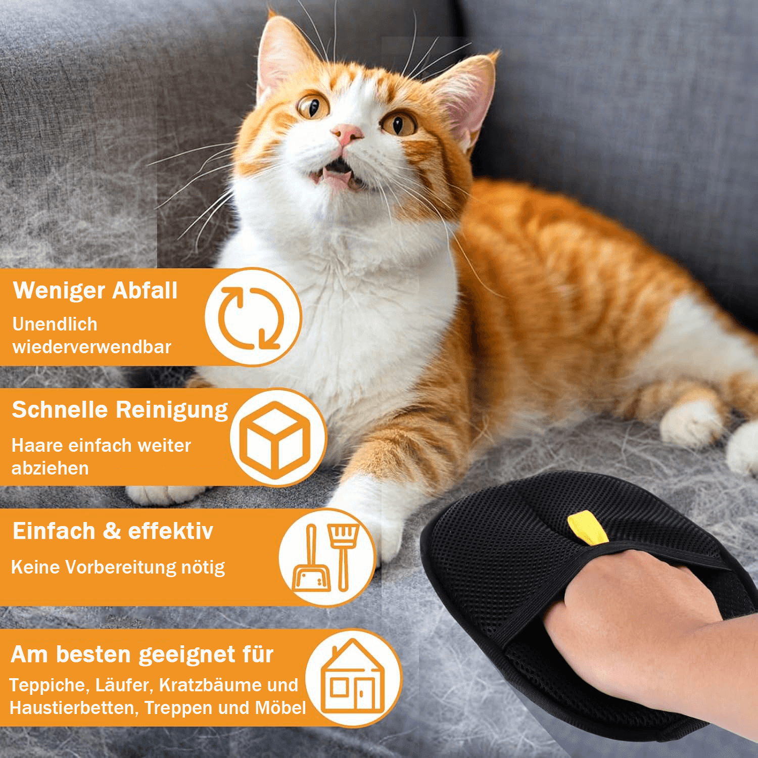 🔥Letzter Tag 49% Rabatt🔥Handschuhe zur Tierhaarentfernung