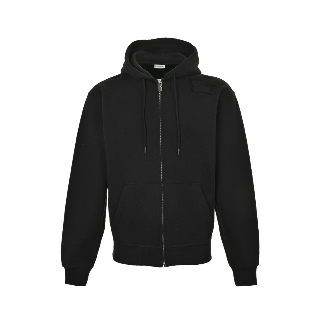 Burberry 24Fw shoulder warhorse patch zip-up hooded sweatshirt jacket