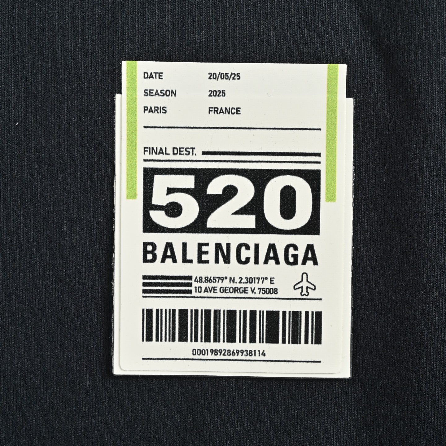 Balenciaga 25ss 520 label short sleeve