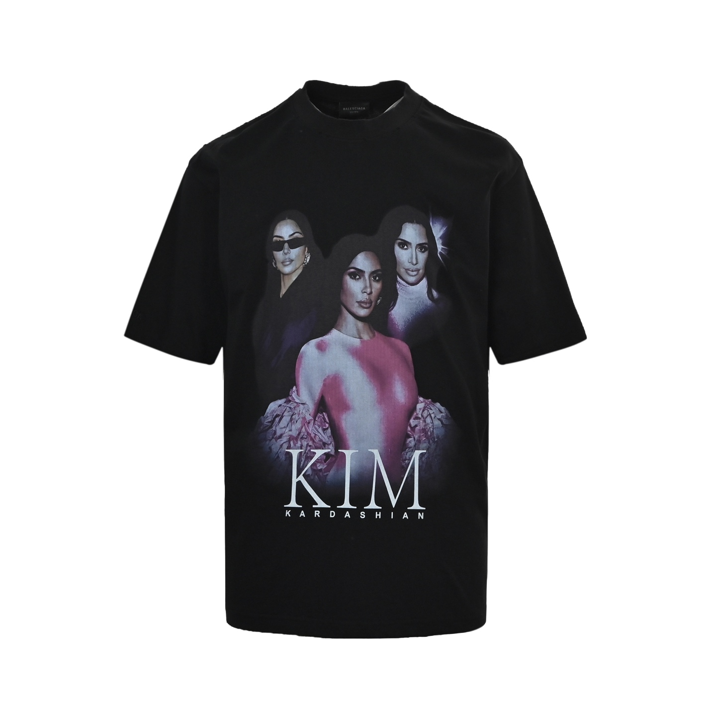Balenciaga Kimk Artwork Art Signature Print Distressed Short Sleeve