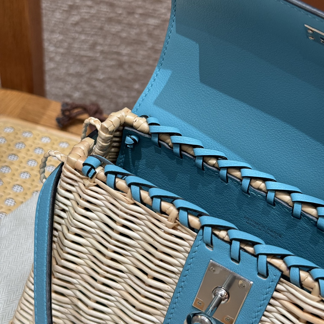 Hermès Kelly Picnic p3Bleu De Nord (Handmade to order)