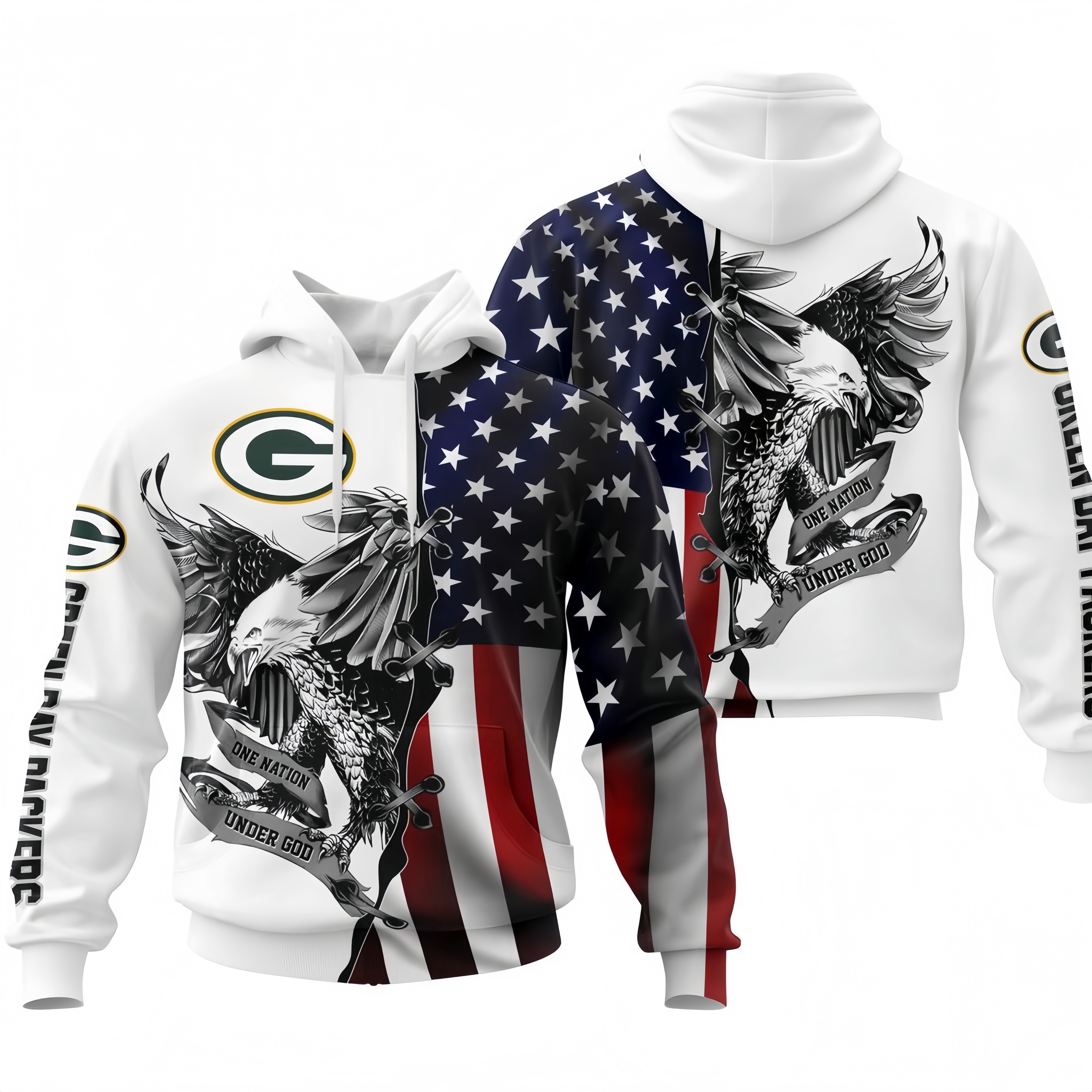 GREEN BAY PACKERS 3D USA FLAG EAGLE