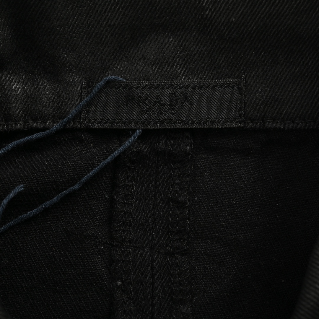 Prada 24Fw Logo Coated Denim Jacket