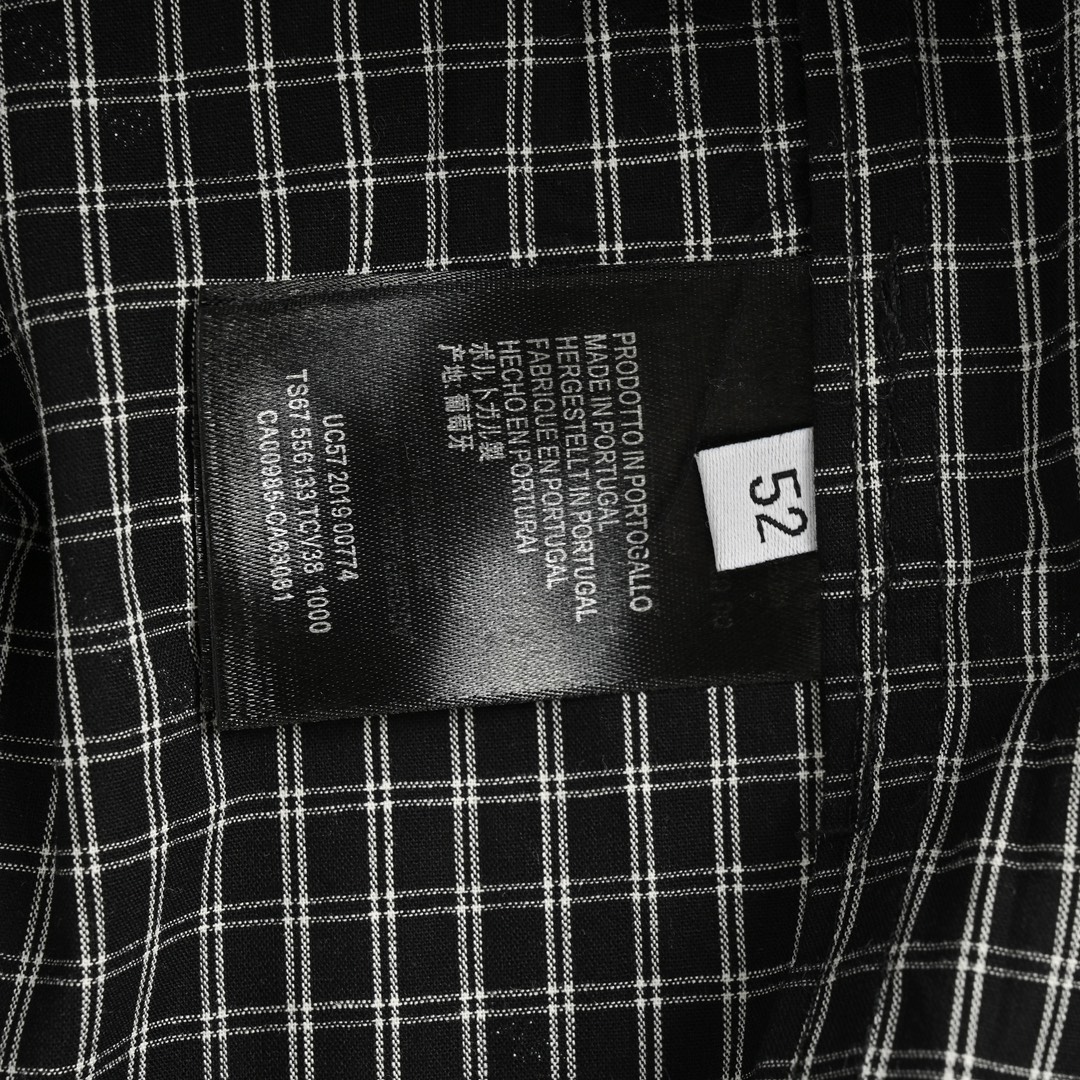 Balenciaga 24ss check bullet screen short sleeve shirt