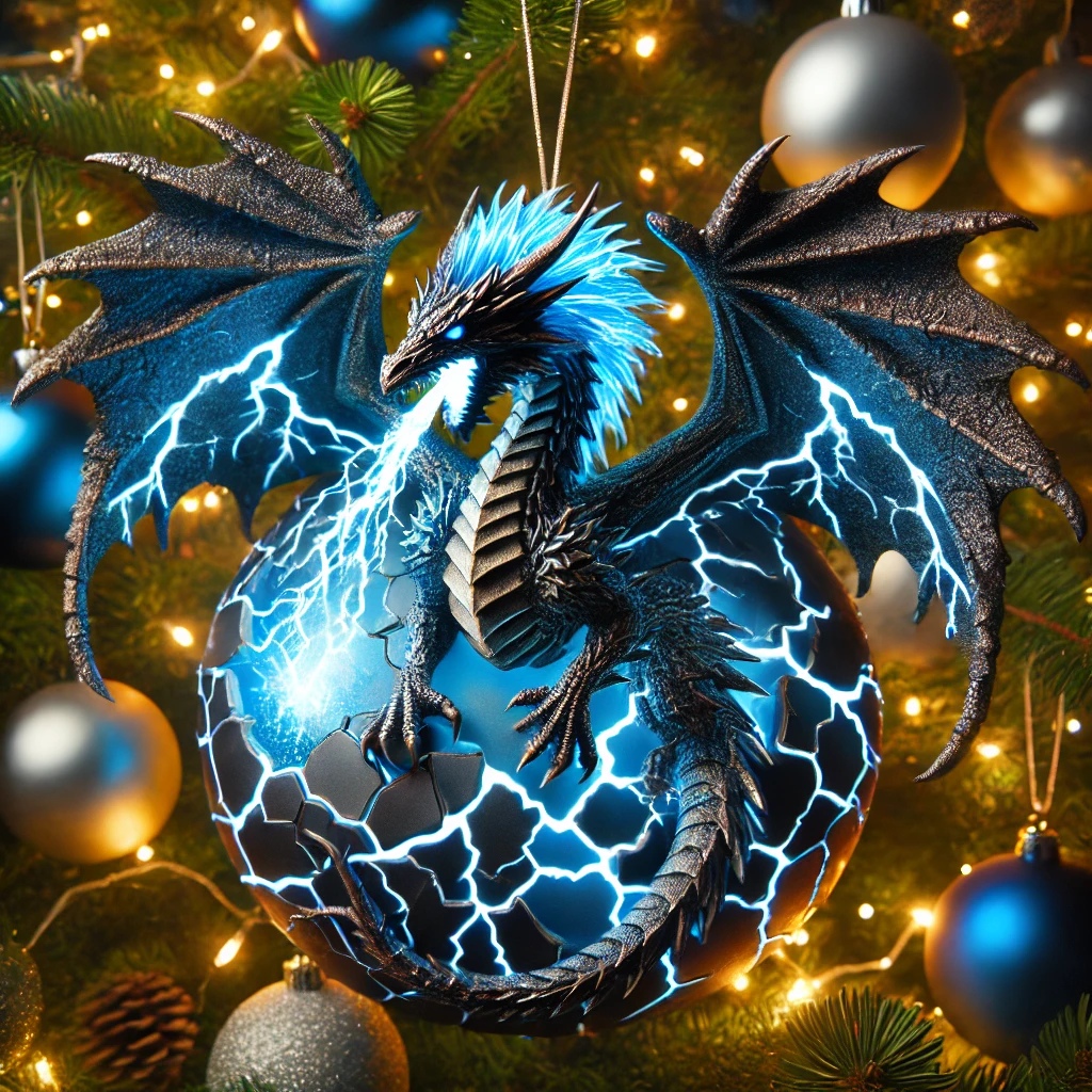 Elemental Dragon Christmas Ornament