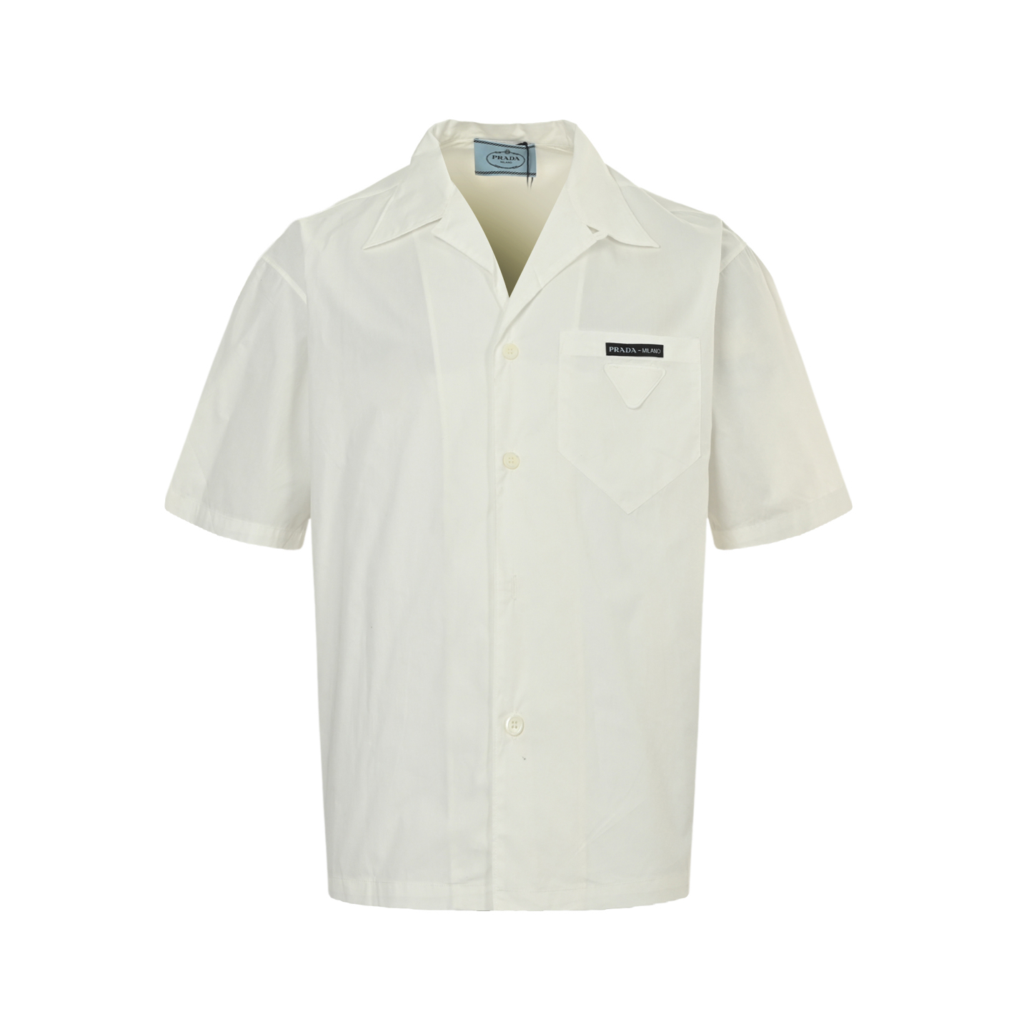 Prada 25ss short-sleeved shirt with pocket logo