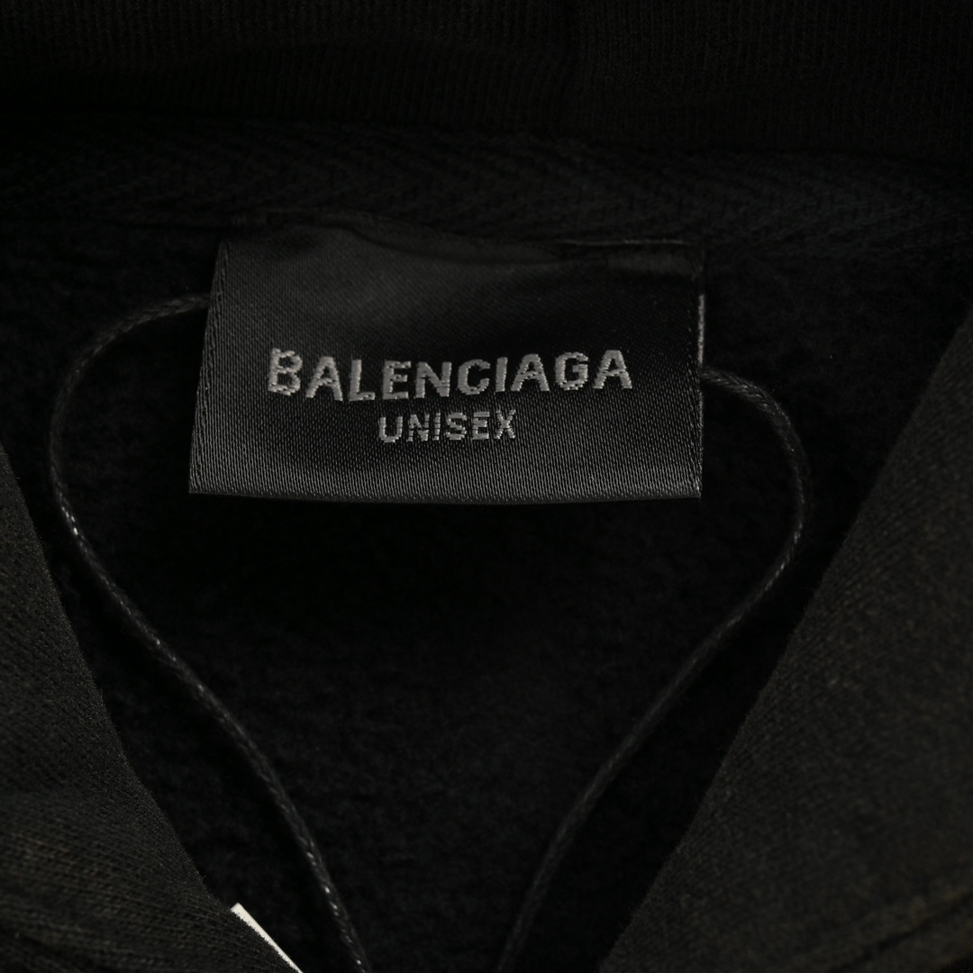 Balenciaga 24Fw Double B Bitcoin Hot Diamond Plush Hoodie