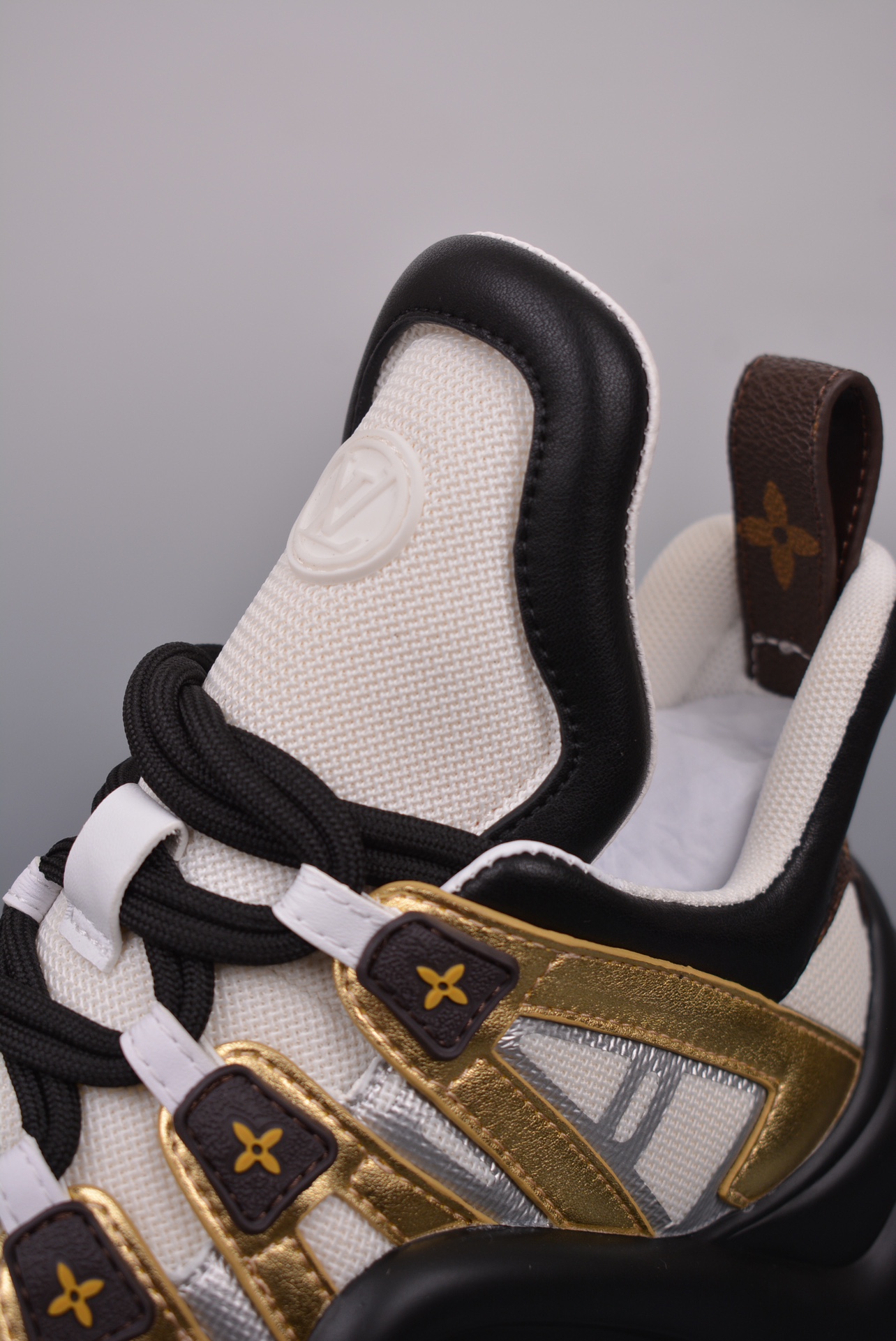 Louis Vuitton Archlight Sneakers White Gold Brown Jacquard