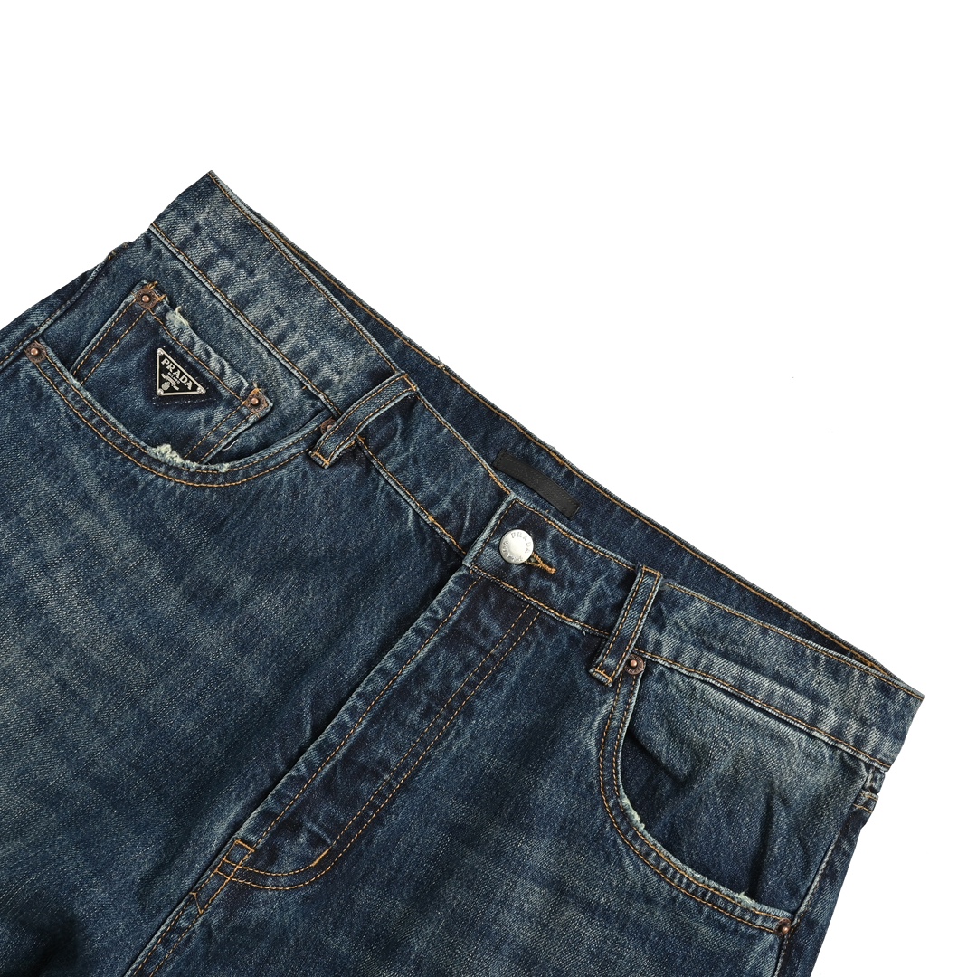 Prada Triangle Logo Pocket Jeans
