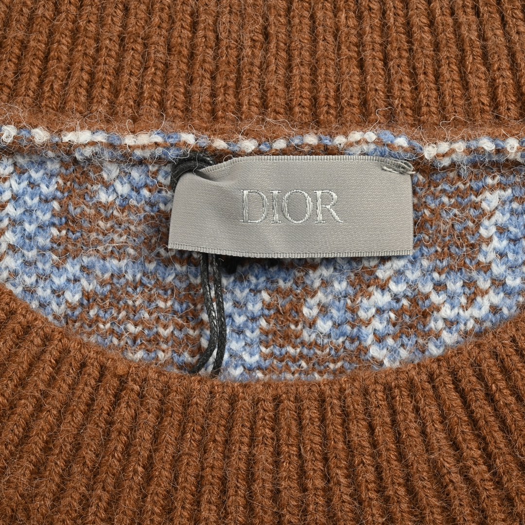 Dior 24Fw monogram jacquard crew neck sweater