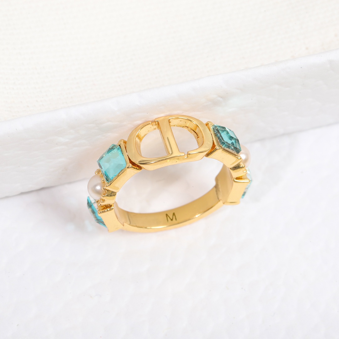 Dior Alphabet Square Diamond Ring