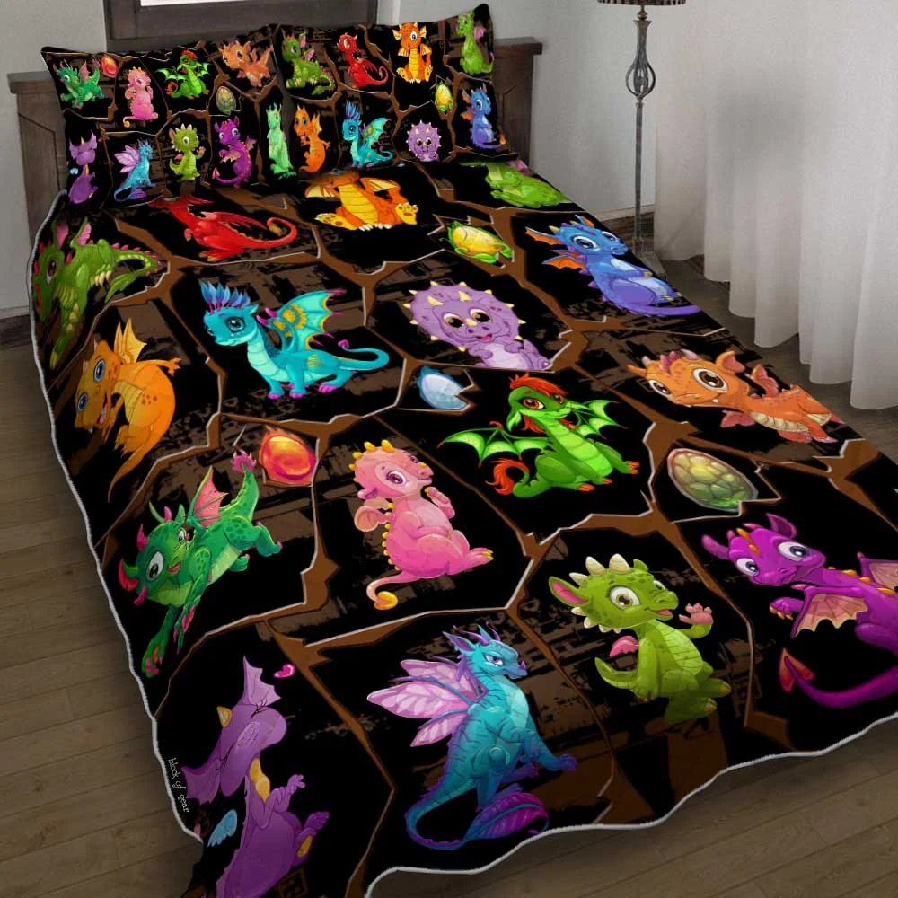 Baby Dragons Quilt Bed Set