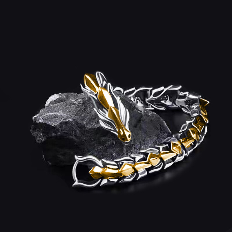 (🔥Last Day Promotion-SAVE 50% OFF)-JORMUNGANDR SCALE BRACELET -STAINLESS STEEL With Exquisite Packaging Box-BUY 2 GET 10% OFF & FREE SHIPPING