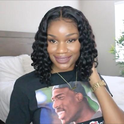 New Affordable Lace Frontal Bob Curly Wig